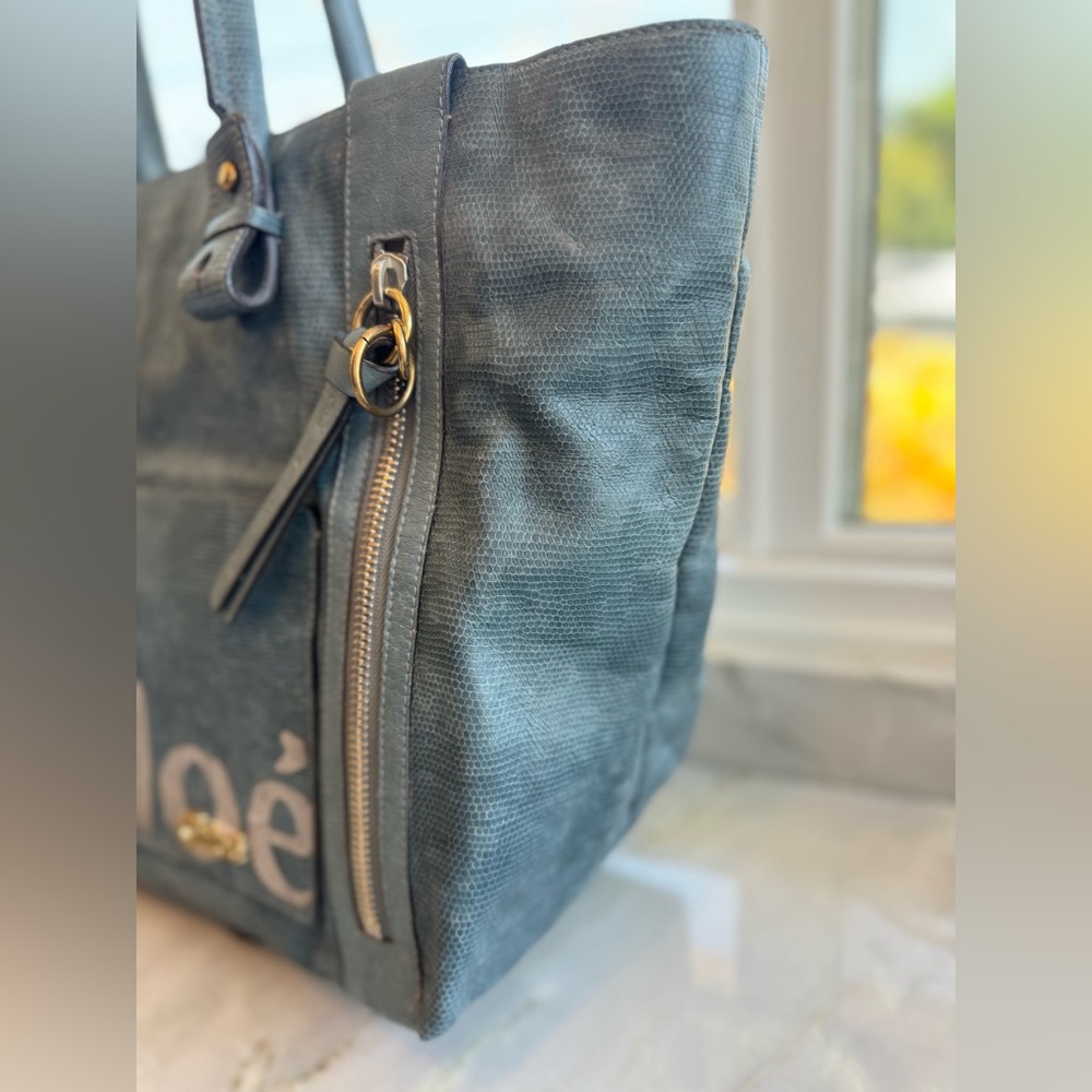 Chloe Blue Tote Bag - Picture 5 of 16